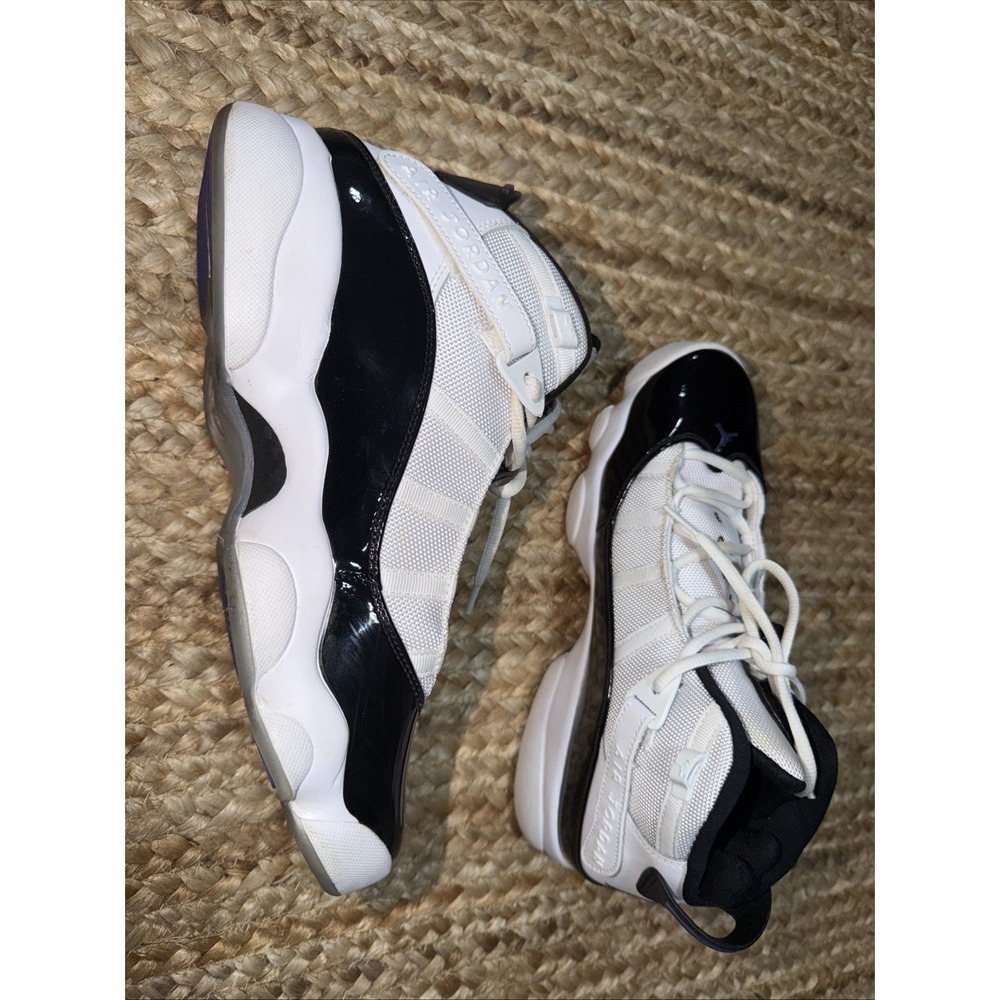 Jordan 6 Rings Concord White Black Mid Sneaker Shoes 322992-104 Mens Sz 9